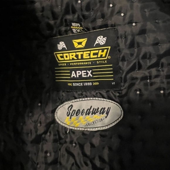 Cortech Apex Mens Leather Motorcycle Jacket Black, Size 2XL, Made In Pakistan - Picture 9 of 16